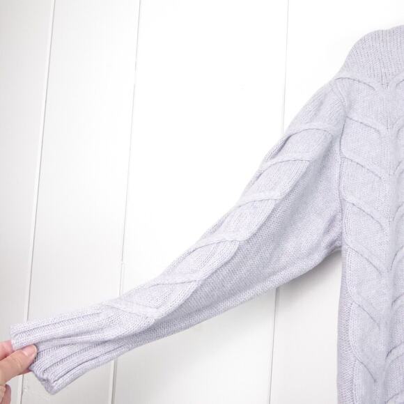 Aritzia Wilfred Merino Wool Sweater SZ L Turtleneck Cable Knit Oversized Soft - Picture 4 of 12